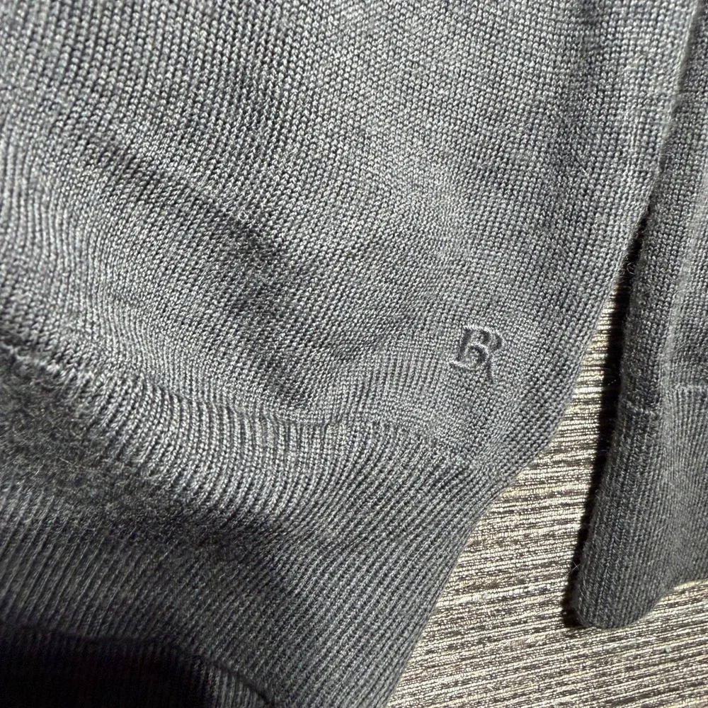 Banana Republic Sweater Mens XXL Gray LS Merino Wool Crew Neck Lightweight 6572